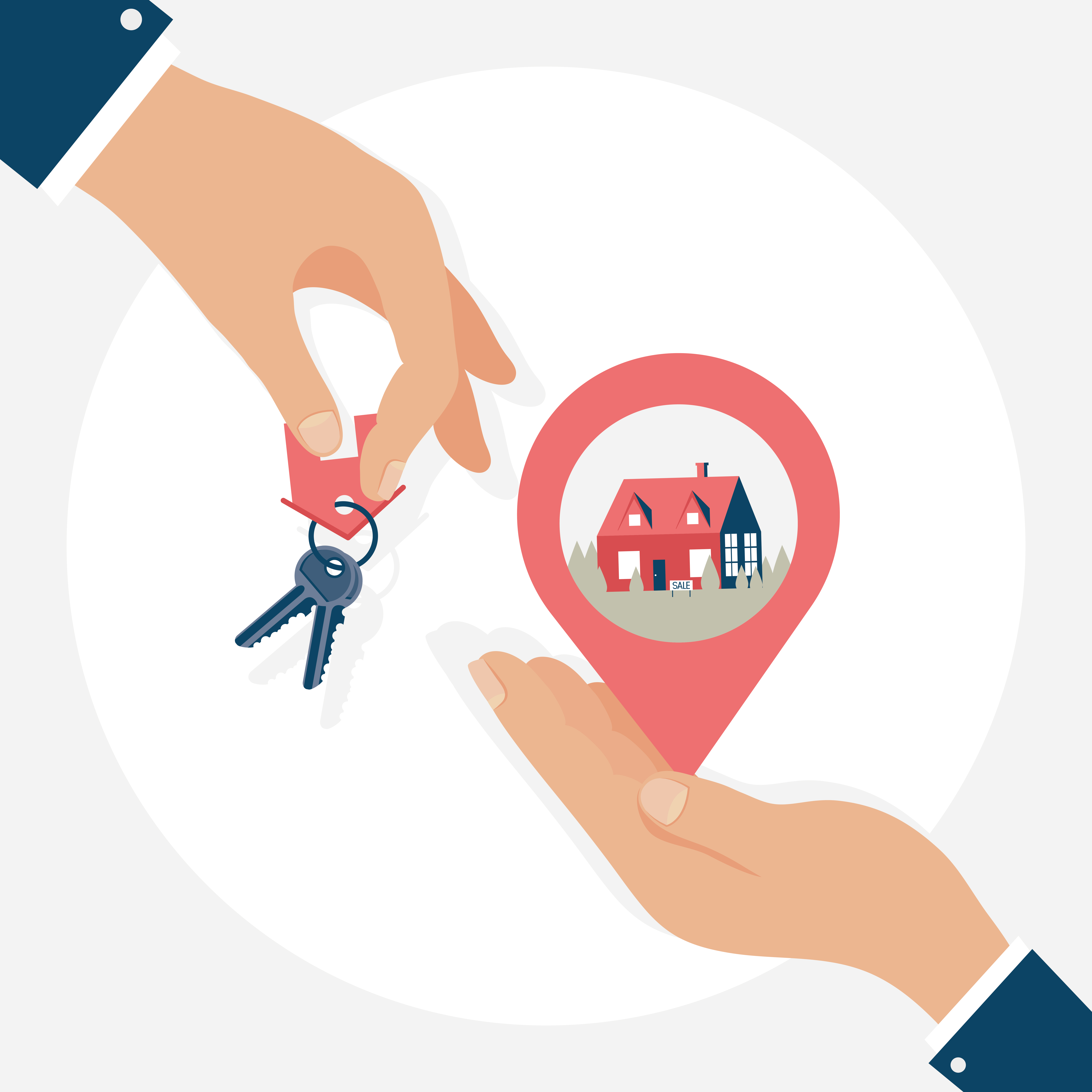 <b> alt="negócio imobiliário sendo fechado. chave de casa sendo entregue. gri para imobiliária</b>